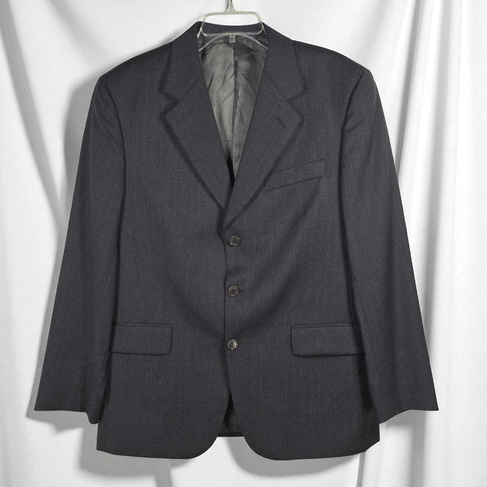 Principe Guabello Super 110'S Virgin Wool Blazer Men Size 40 Gray Made in Italy